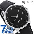 アニエスベー 時計 メンズ マルチェロ ブラック FBRK995 agnes b. 腕時計 革ベルト