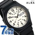 セイコー アルバ メンズ レディース 腕時計 カレンダー AQPJ405 SEIKO ALBA クリーム×ブラック