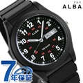 セイコー アルバ メンズ レディース 腕時計 カレンダー AQPJ406 SEIKO ALBA オールブラック