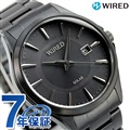 セイコー ワイアード ソーラー メンズ 腕時計 AGAD412 SEIKO WIRED オールブラック 黒