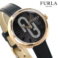 フルラ 時計 コジー 31mm スワロフスキー クオーツ レディース 腕時計 WW00005008L3 FURLA ブラック 革ベルト