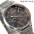 ベーリング クラシックコレクション 40ｍｍ マルチファンクション クオーツ メンズ 腕時計 11740-009 BERING グレー