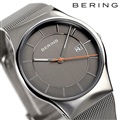 ベーリング スリム クラシックコレクション 38ｍｍ クオーツ メンズ 腕時計 11938-007 BERING グレー