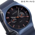 ベーリング チタニウムコレクション 39mm クオーツ メンズ 腕時計 11939-393 BERING ブラック×ブルー