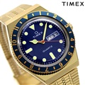 タイメックス キュー タイメックス 38mm クオーツ メンズ 腕時計 TW2U62000 TIMEX ネイビー×ゴールド