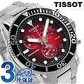 ティソ T-スポーツ シースター1000 クロノグラフ 45.5mm クオーツ メンズ 腕時計 T120.417.11.421.00 TISSOT レッドブラック