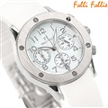  フォリフォリ エース クロノグラフ クオーツ レディース 腕時計 WT6T042SEW Folli Follie ホワイト×ホワイト