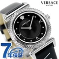 ヴェルサーチ ブイモチーフ 35mm スイス製 クオーツ レディース 腕時計 VERE00918 VERSACE ブラック 
