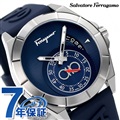 サルヴァトーレフェラガモ アーバン 43mm スイス製 クオーツ メンズ 腕時計 SF1Y01221 Salvatore Ferragamo ネイビー 