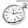 アエロウォッチ クオーツ 懐中時計 AEROWATCH 45828-PD01 ホワイト 白 スイス製