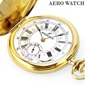 アエロウォッチ 手巻き 懐中時計 ハンターケース AEROWATCH 55629-J501 ホワイト 白 スイス製