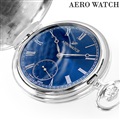 アエロウォッチ 手巻き 懐中時計 ハンターケース AEROWATCH 55645-AG05 ブルー スイス製