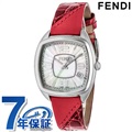 フェンディ モメント フェンディ クオーツ 腕時計 レディース 革ベルト FENDI F220034573 アナログ ホワイトシェル レッド 白 スイス製