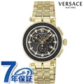 ヴェルサーチ グレカ クオーツ 腕時計 メンズ クロノグラフ VERSACE VEPM00720 アナログ ブラック ゴールド 黒 スイス製