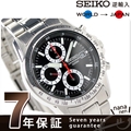 セイコー 逆輸入 海外モデル 高速クロノグラフ SND371P1 (SND371P) SEIKO メンズ 腕時計 クオーツ ブラック